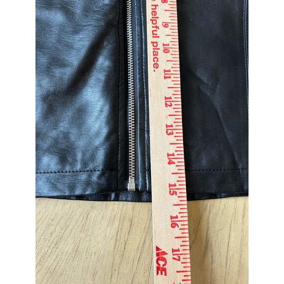 Y2K Hot Topic Faux Leather Mini Skirt Zip Up Cat Punk Goth Emo Cheetah M - Picture 9 of 13